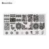 1Pc Rectangle Stamping Plate Nail Art Stamp Template Lace Flower Design Image Plate 12*6cm Mezerdoo 31 2