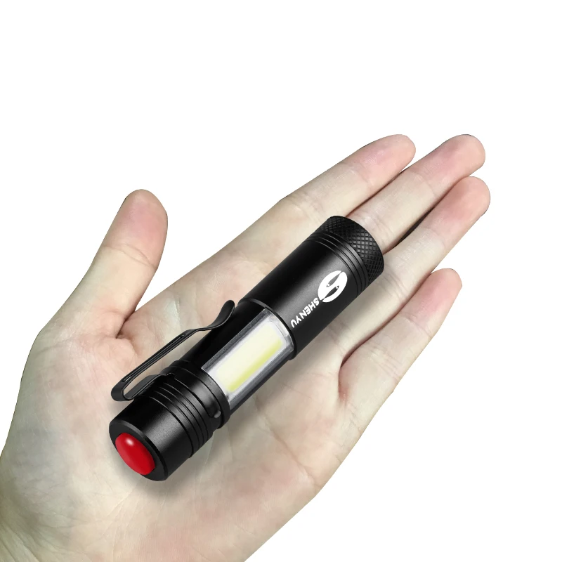 Мини светильник SHENYU COB светодиодный Cree портативный фонарик Q5 4 режима фокусировки