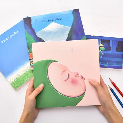 Мультяшная книга для рисования пустая спиральная с пустыми страниц|book with blank