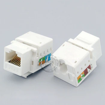 

5PCS/10PCS RJ45 Cat6 Panel Network Module Connector Socket Computer Outlet Cable Adapter