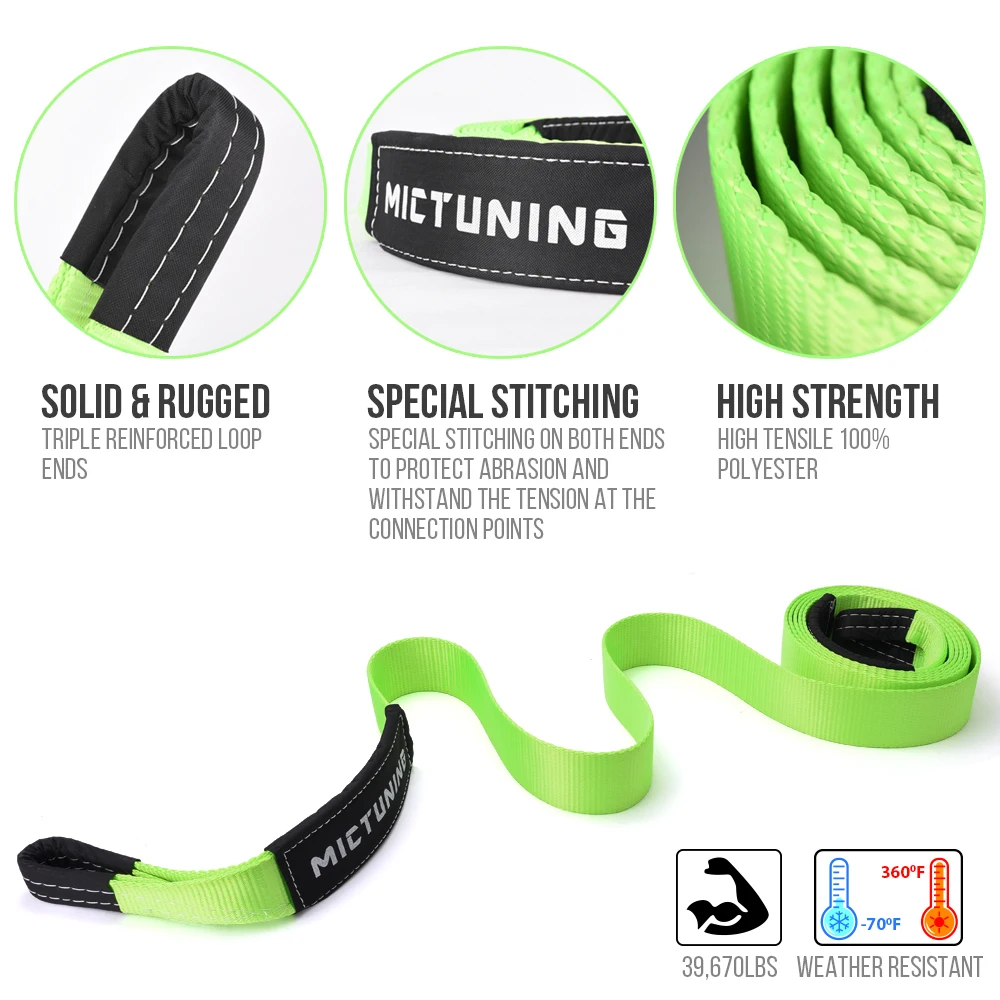 MICTUNING الانتعاش سحب حزام 3 \