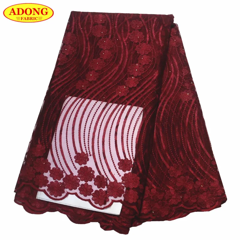 ADONG African lace fabric high quality 2019 embroidery French net laces fabrics with stones 5 yards/pcs for Nigerian style dress ADONG African lace fabric high quality 2019 embroidery French net laces fabrics with stones 5 yards/pcs for Nigerian style dress