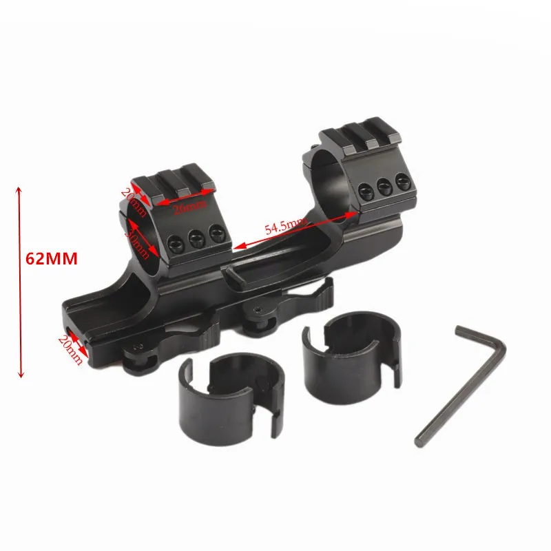 Quick Release Scope Mount 25.4mm 30mm Dual Ring Cantilever Rifle scope Mount Picatinny Weaver