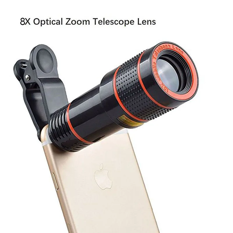 Cell Phone Camera Lens 8X Zoom Telephoto Universal Clip On