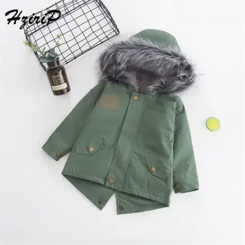 

HziriP 2018 New Winter Autumn Simple Outerwear Comfortable Stylish Solid Kids Windbreaker Coats Cotton Sweet Fresh High Quality