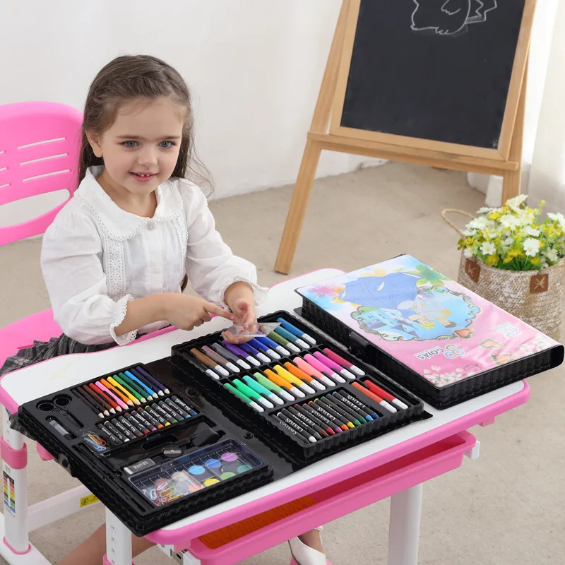 

108pcs Drawing Art Set Children Marker Watercolor Pen Crayon For Kids Gift Box Art Painting Supplies