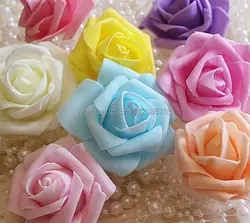 Оптовая продажа 5 см pe искусственных роз пены для дома и Свадебные украшения цветочных головок целовать шары для свадеб мульти Цвет