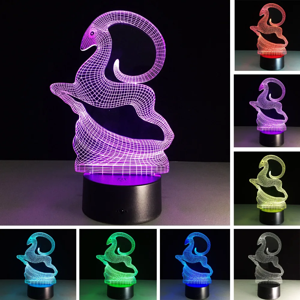 Nuovo Disegno 3D Ha Condotto La Luce di Notte Astratta Pecore USB 7 Colore cambiare Lampade Da odino Per Bambini Regalo Living Room Home Decor Regali