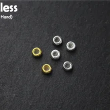 Uglyless реального S925 Серебро Круглый хлопья Бисер аксессуар ювелирные изделия DIY Мини Spacer бусы ручной работы Классический выводы Bijoux