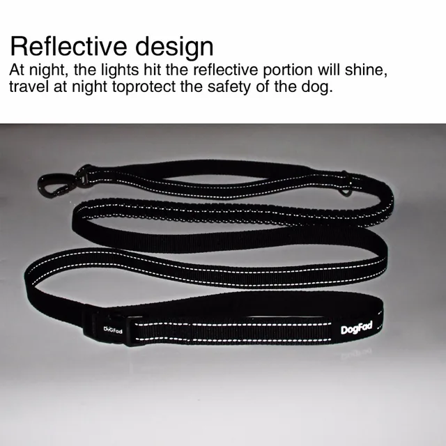 New Elastic Waist Dog Leash For Walking Running for Large Small Pet dog Adjustable Nylon With Reflective traction rope