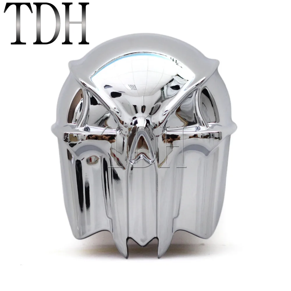 Chrome Plastic Motorcycle Accessories Skull Horn Cover For Harley