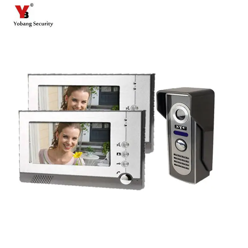 

Yobang Security freeship video intercom doorbell speakerphone intercom system 7inch monitor outdoor with waterproof camera
