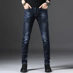 Новые джинсы для мужчин modis одежда 2018 узкие брюки синий уличная vaqueros homre homme для осень зима мужские джинсы