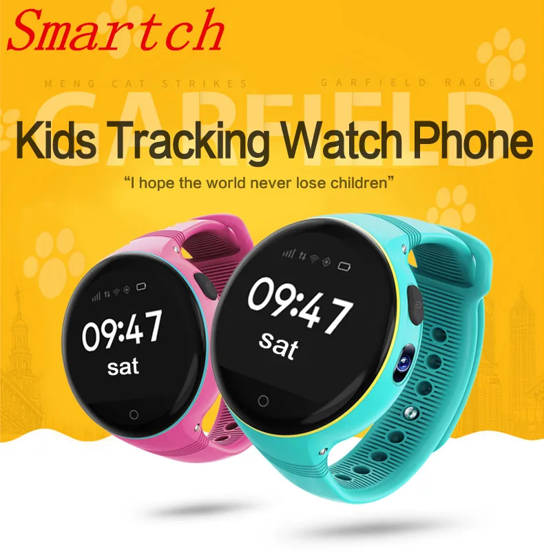 Smartch S668 Waterproof Kid Smart Watch Round Screen Wristwatch GPS SOS Remote Monitoring for kids Adults for iOS Android Smart