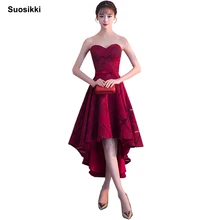 Новое поступление, сексуальный вырез сердечком, без рукавов, короткие спереди, Длинные Сзади, вечерние платья для невесты, вечерние платья для торжеств