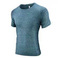 2017 Design Fitness Compression Shirt Solid color cotton comfortable t-shirt Men casual Short sleeve Sexy ultra Suck undershirt