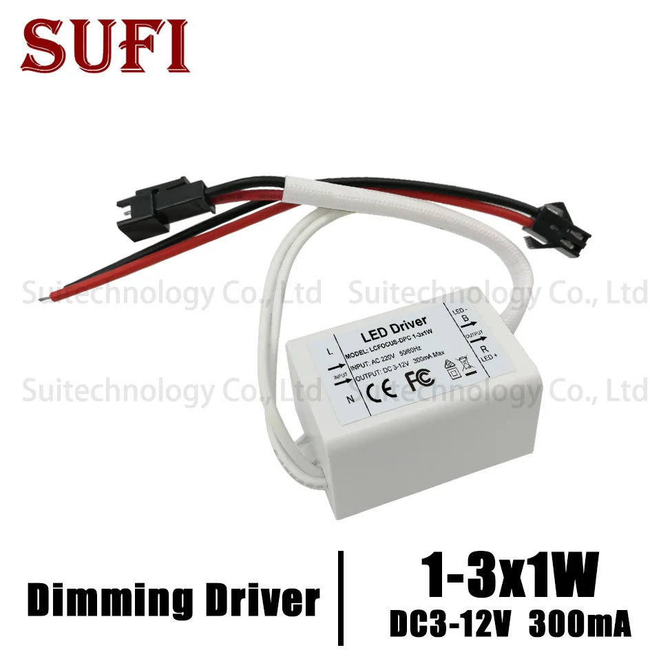 

1W 2W 3W Dimmable Lighting Transformers 1-3x1W 300mA High Quality LED Driver for 1 2 3 W Watt GU10 E27 LED Power Supply