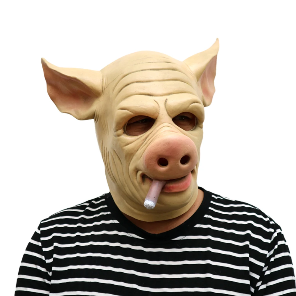 

Halloween Cosplay Latex Mask Costume Fancy Cool Pig Mask Masquerade Mask for Adults Party Halloween Patry Cosplay Props