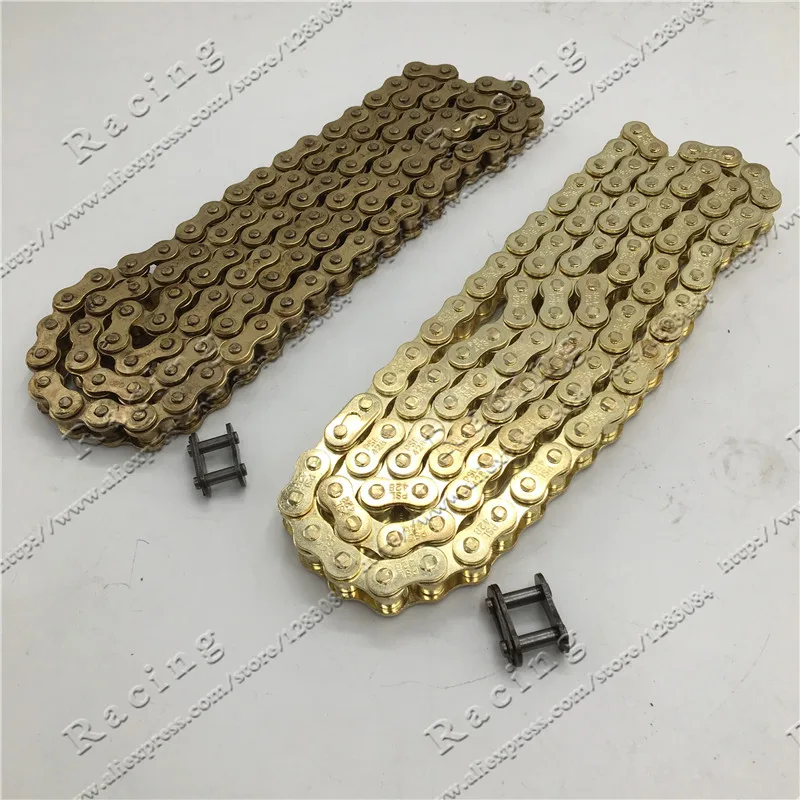 Gold #428 102/104/108 Or #420 102/104/108 with O-RING Chain110-150cc dirt pit bike For CRF 50 70 SSR Pit Dirt Bike