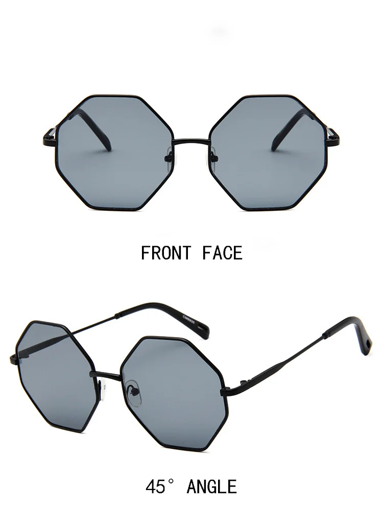Новинка, женские роскошные солнцезащитные очки, фирменный дизайн, маленькие полигональные солнцезащитные очки, квадратные оттенки, Женские Ретро Восьмиугольные солнцезащитные очки, UV400