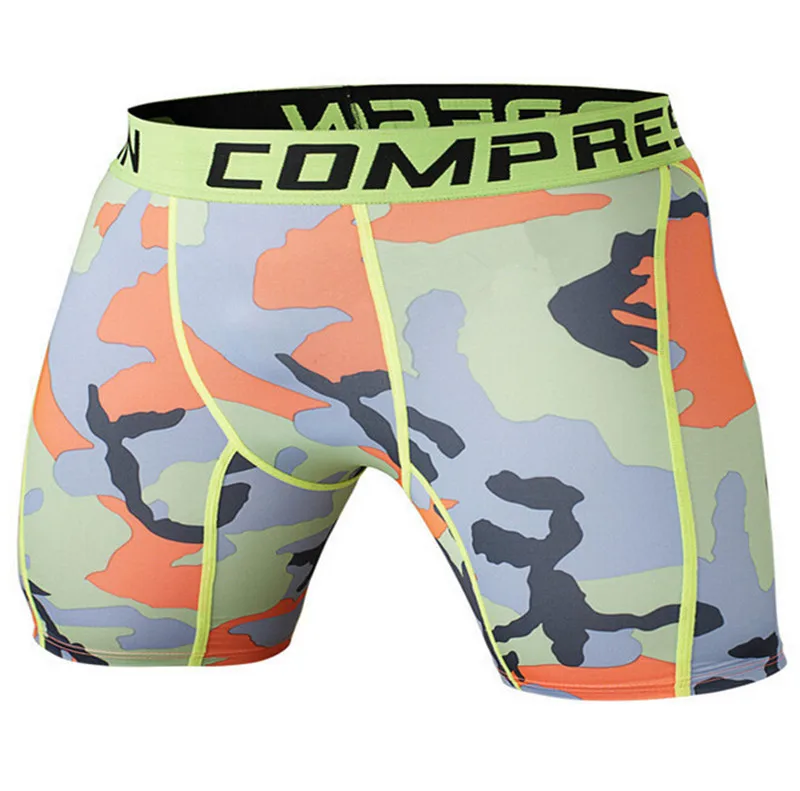 

Mens Compression Shorts 20176 Summer Camouflage Bermuda Shorts Fitness Men Crossfit Bodybuilding Tights Camo short