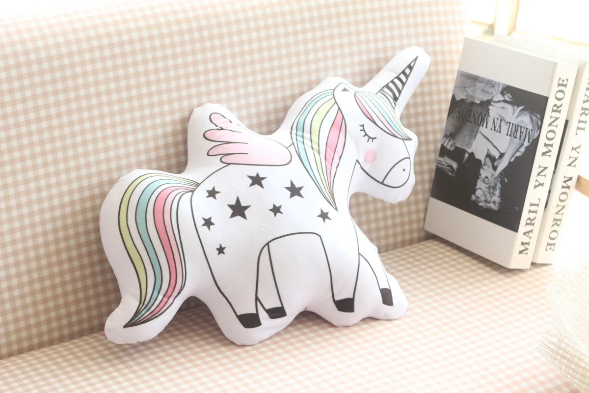 Creative Unicorn Cat Ice Cream Rainbow Cushion with Inner Stuffed Cute Pillow Home Decor Birthday Christmas Gift