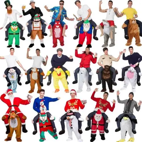 

Funny Ride on Me Mascot Cosplay Costumes Carry Back Funny Pants Dress Up Halloween Party Free Shipping