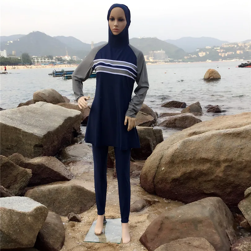 Buy Full Cover Swimwear Women Hijab Muslim Swimsuit