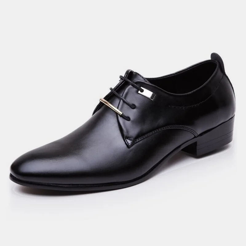 AF01 PU Office Dress Shoes Man Baita Latin Wedding Shoes Prom Sport  Leather Shoes Pointed Men Ballroom Dance Shoes Big Size
