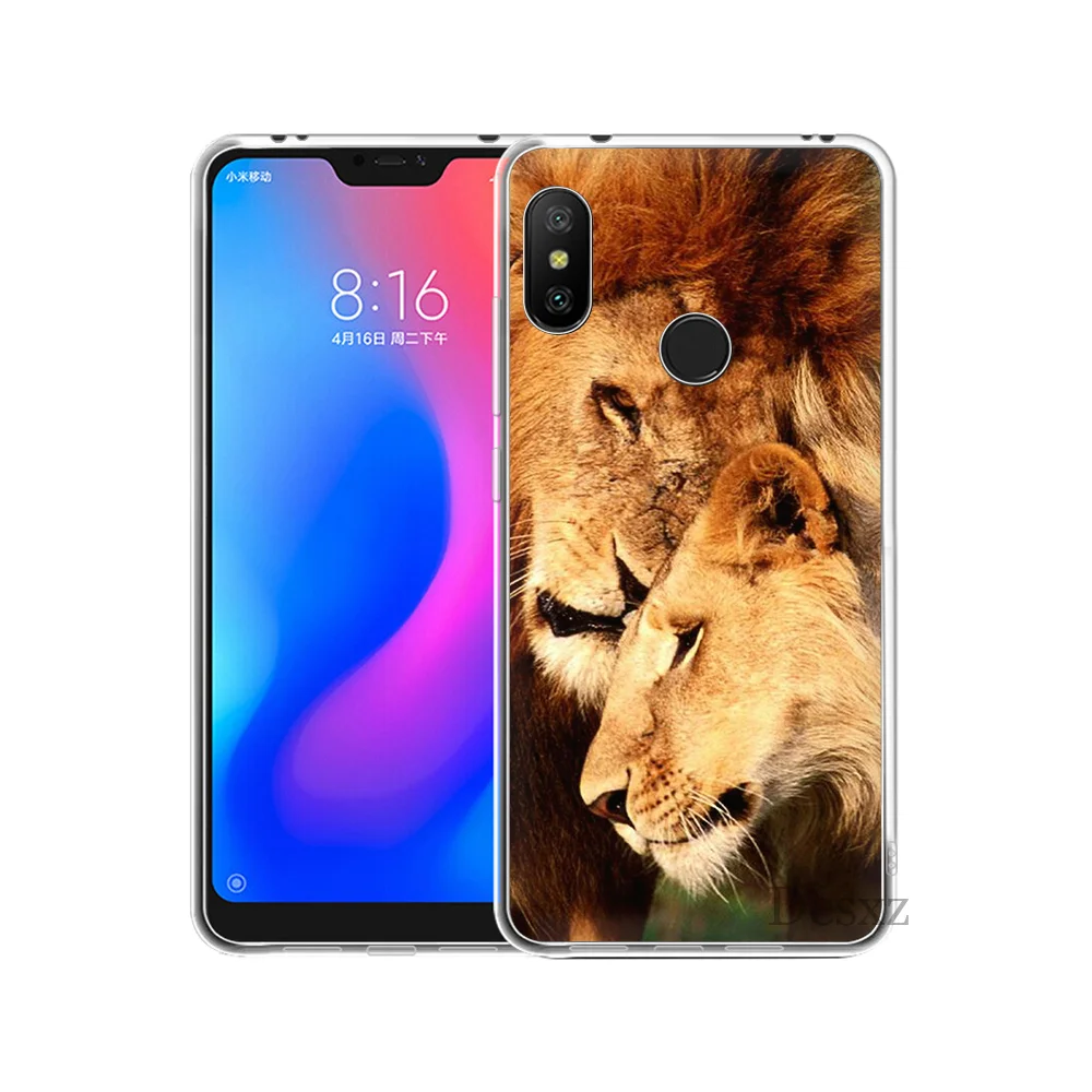 Чехол для телефона с изображением Льва Xiaomi Mi 6 8 Lite SE A1 A2 5X 6X Mix 2S F1 Мягкий