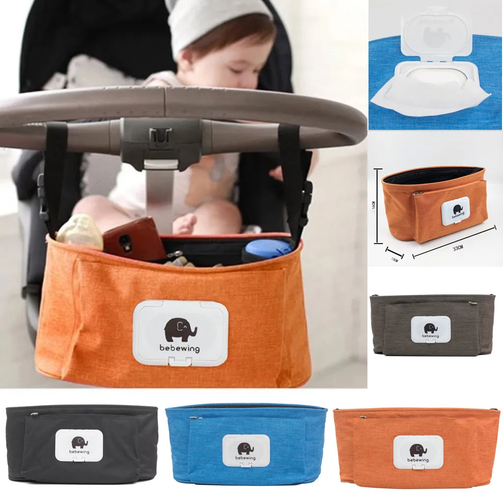 Горячая Водонепроницаемая большая емкость детская коляска аксессуары сумка для подгузников мультфильм цвет складной Слон сумка на
