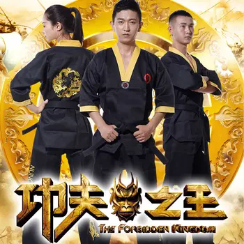 

Kids&Adult UNISEX JKD Kung Fu Jeet kune do uniforms Martial Arts Outfits nunchakus clothing sets suit embroidery black