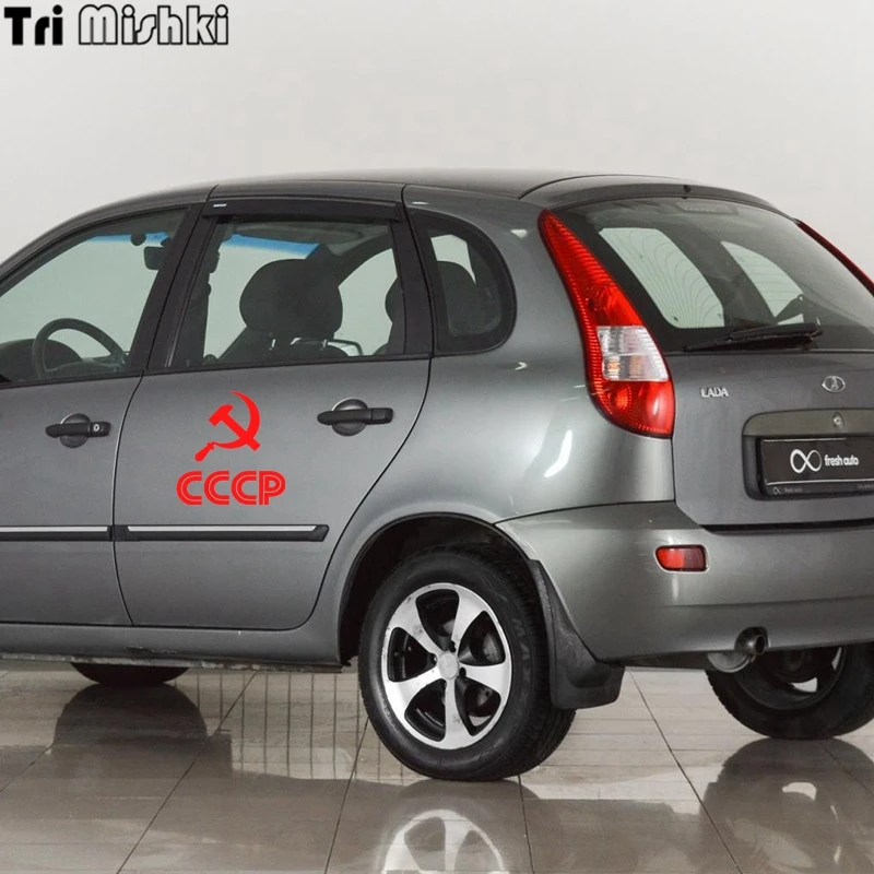Tri Mishki HZX383# 15.6*15см серп и молот ссср виниловые наклейки на авто наклейка для заднее