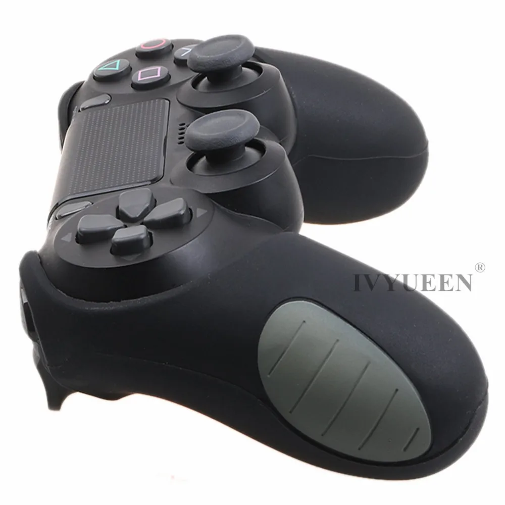 IVYUEEN толще половина кожи для Игровые приставки Dualshock 4 PS4 Pro Slim контроллер силиконовый чехол с 8 Стик шапки