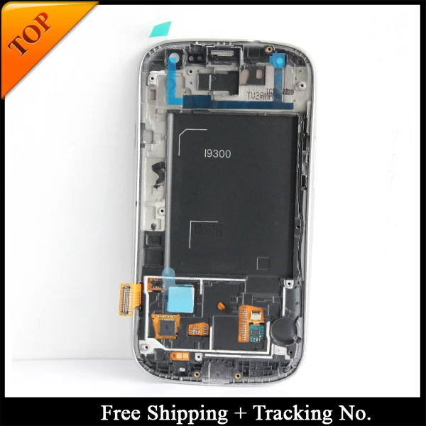 

Free Shipping 100% tested Super AMOLED For Samsung S3 I9300 LCD Display LCD Screen Touch Digitizer Assembly with frame