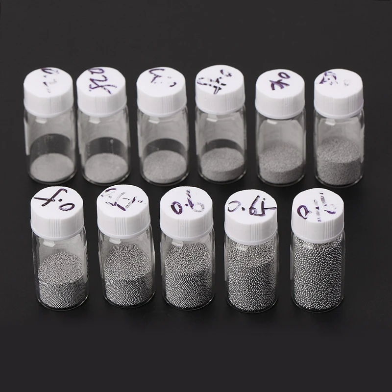 

11 Bottles Of 25K Soldering Ball Lead Solder Ball Set For BGA Reballing Stencil Damom