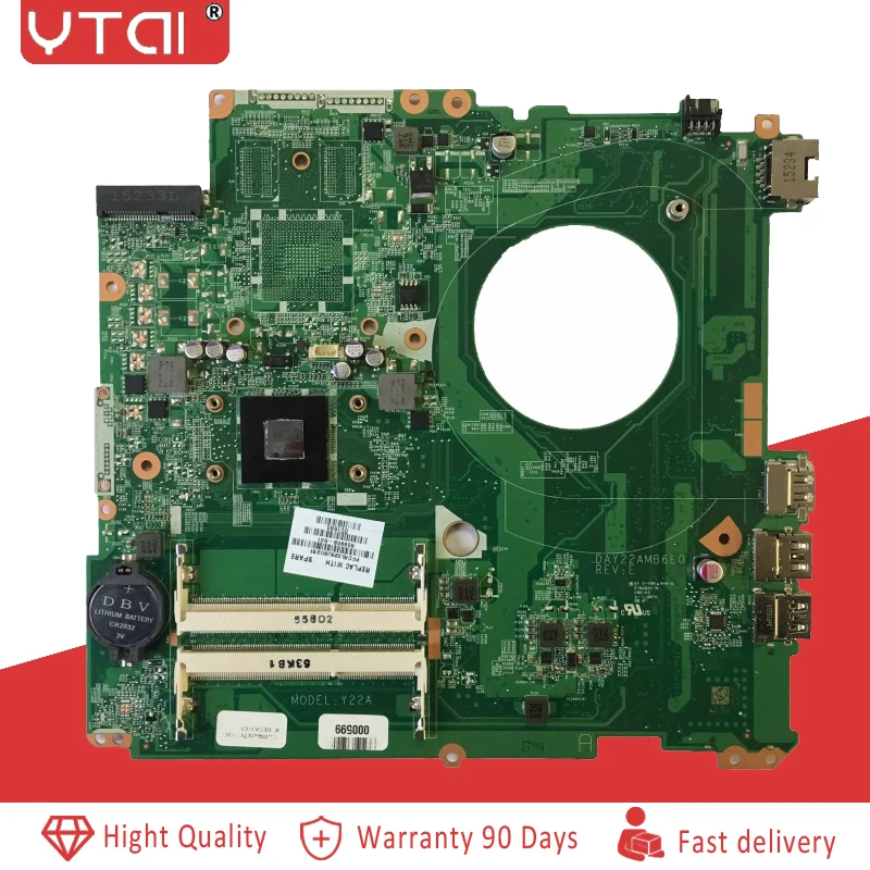 

FOR HP Pavilion 17-P 17Z-P Laptop Motherboard W/ FOR E1-6010 CPU 809988-501 809988-601 DAY22AMB6E0 DDR3 Test ok