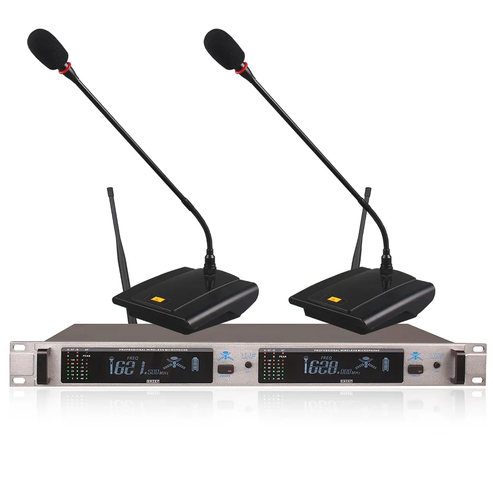 Wireless Microphone System 303GT Professional Microphone 2 Channel UHF Dynamic Professional 2