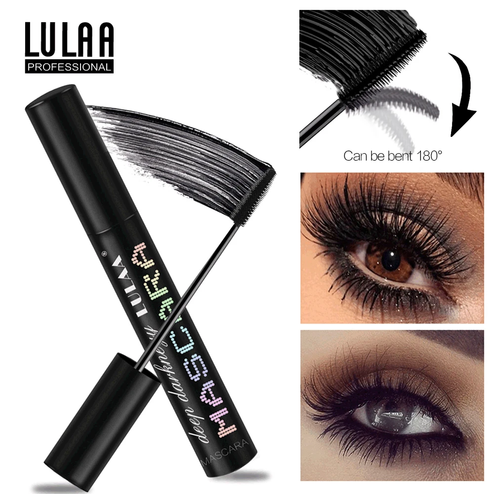 

LULAA 8ml 4D Silk Fiber Eyelash Mascara Tubes Long Thick Curling Smudge-proof Long-lasting Waterproof Mascara 2018 Makeup TSLM2