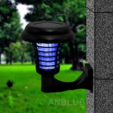 2 в 1 Солнечная лампа от комаров наружный настенный светодиодный светильник Москитная Ловушка репеллент УФ свет насекомое-вредитель для сада двора Газон Путь