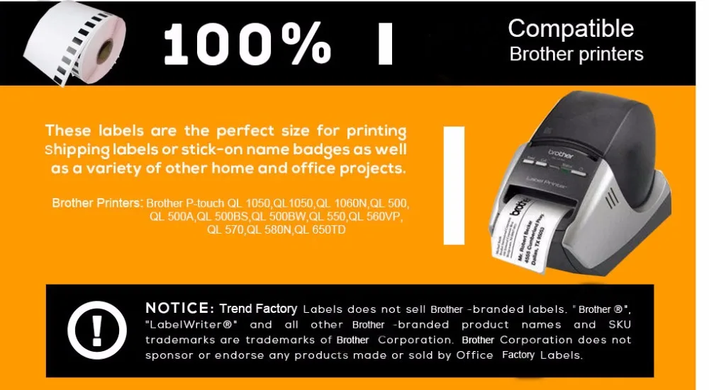 6 리필 롤 호환 DK-11209 라벨 62mm * 29mm 800Pcs Brother 라벨 프린터 용 흰색 용지 DK11209 DK-1209