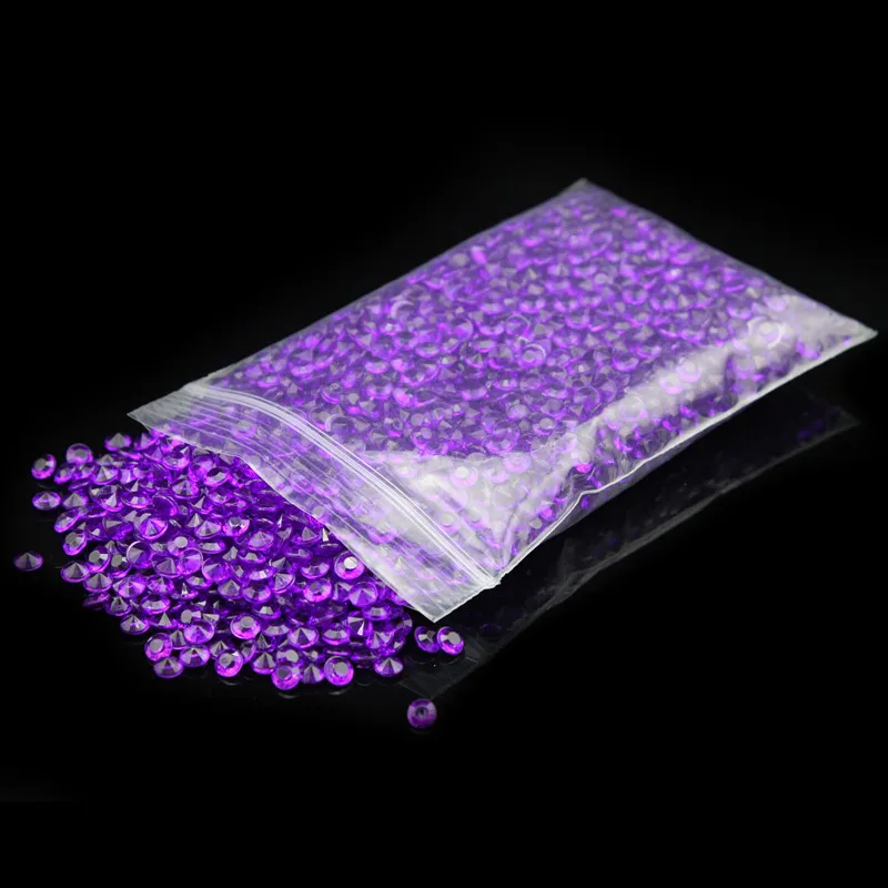 Свадебные украшения 4,2 мм поделки алмазные конфетти Разбрасыватели конфетти для стола прозрачные кристаллы центральный элемент вечерние и праздничные принадлежности - Цвет: Purple