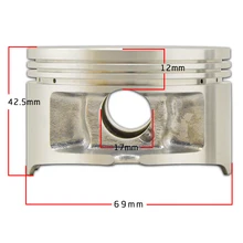 Алюминиевый сплав STD+ 25+ 50+ 75+ 100 69 мм 69,5 мм 69,25 мм 69,75 мм 70 мм поршень YP 250 YP250 комплект поршней и колец для мотоцикла# c