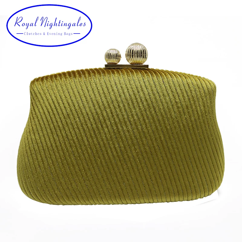 

Royal Nightingales Velvet Suede Hard Box Clutch Bags Evening Bags and Clutches for Womens Yellow