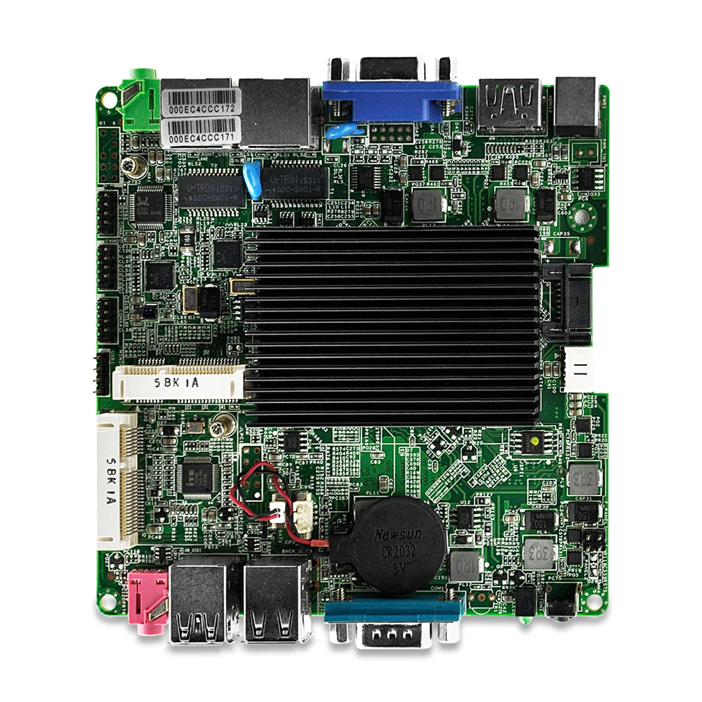Безвентиляторная плата nano itx модель J1800 двухъядерный процессор Dual Lan 4 * COM DC 12V VGA
