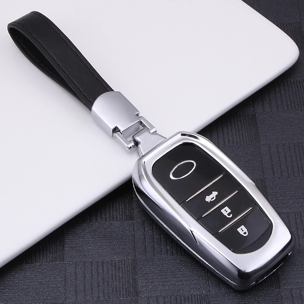 

NEW Zinc Alloy For Hilux Fortuner Land Cruiser Camry 2016 2017 2018 Car 2&3 Buttons key Shell key fob case Set Sport Protector