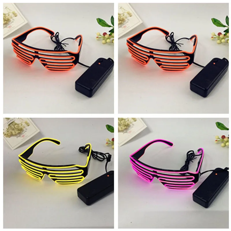 

EL Wire LED Shutter Glasses DJ Flashing Lighting Sunglasses Bar concert supplies luminous glasses Glowing Night Shows