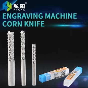 

4 PCS tungsten steel corn milling cutter PCB milling circuit board epoxy board carbon fiber board special engraving machine tool