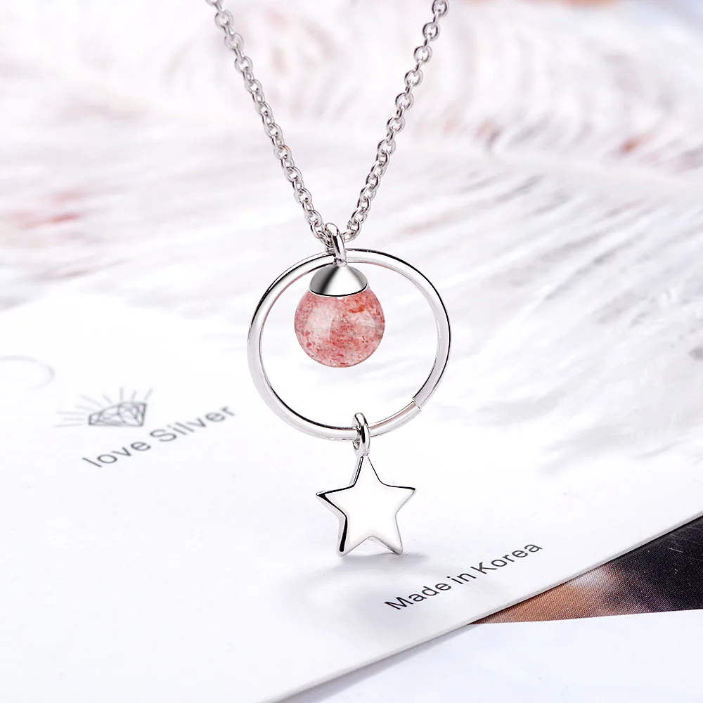 Корейские каменные подвески с пятью звездами ожерелья для женщин подарок