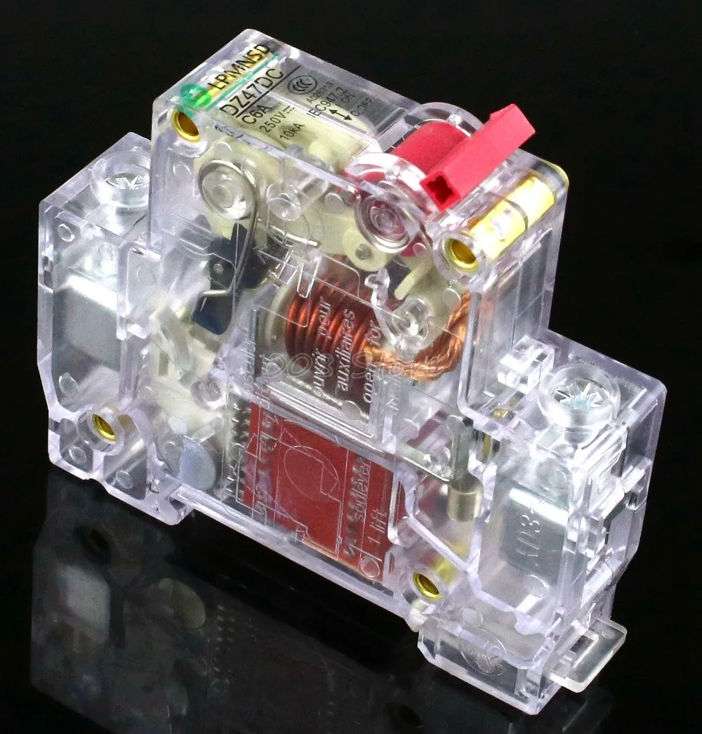 1P 6A 230/400v ~ Мини автоматический выключатель MCB C45 C Тип AC DC|circuit breaker mcb|mcb typecircuit |